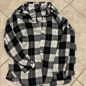 TG LJ Black and White Checkered Shirt